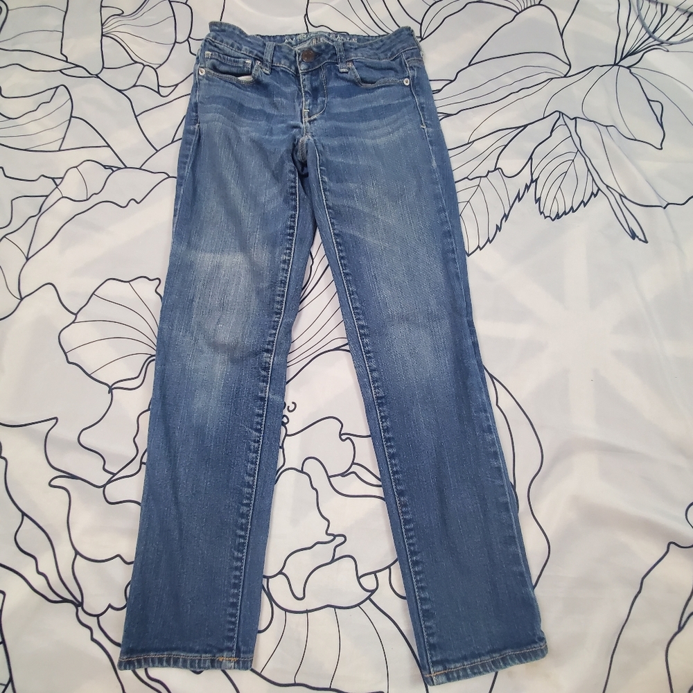 AMERICAN EAGLE Skinny Jeans Blue Denim Stretch 0 - Picture 5 of 8